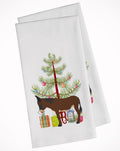 Zamorano-Leones Donkey Christmas Kitchen Towel Set of 2 White Dish Towels Decorative Bathroom Hand towel for Hand, Face, Hair, Yoga, Tea, Dishcloth, 19 X 28", White
