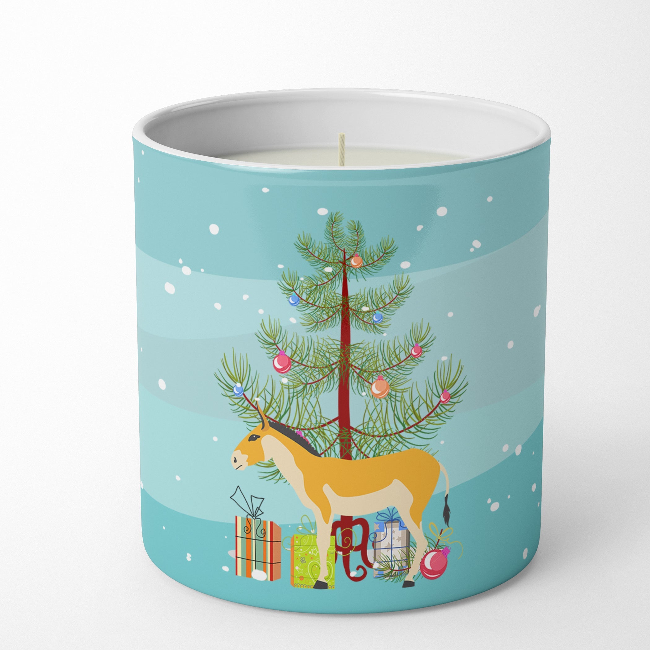 Turkmenian Kulan Donkey Christmas Decorative Soy Candle Nature Soy Wax Essential Oil Home Decor Ideal for Bedroom Kitchen Bath Office Gift, 10 oz