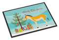 Turkmenian Kulan Donkey Christmas Doormat Indoor Outdoor 24H X 36W Front Door Mat Rugs for Entryway, Non Slip Washable Low Pile,