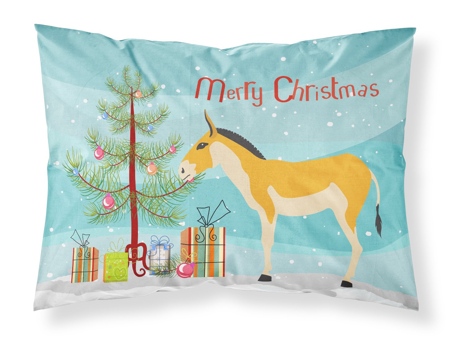 Turkmenian Kulan Donkey Christmas Standard Pillowcase Lightweight Super Soft Easy Care Decorative Artwork Pillowcase, Standard