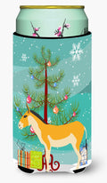 Turkmenian Kulan Donkey Christmas Tall Boy Hugger Can Cooler Sleeve Machine Washable Drink Collapsible Insulator Beverage Insulated Holder