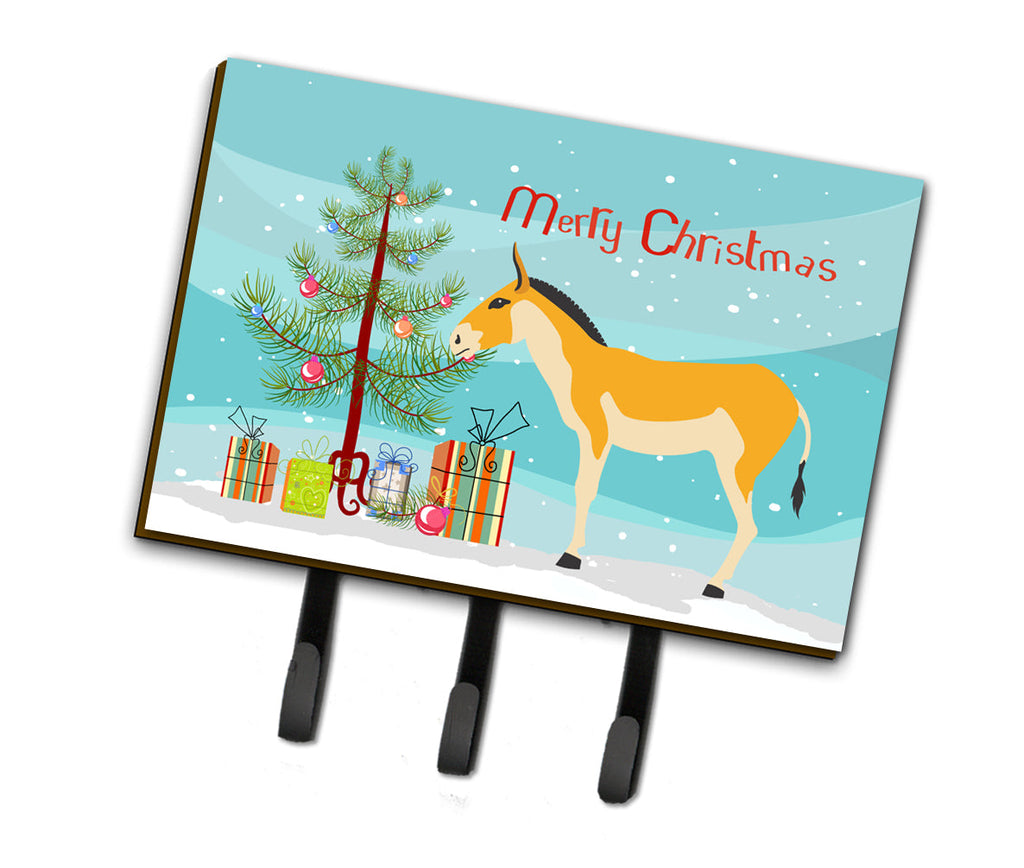 Turkmenian Kulan Donkey Christmas Leash or Key Holder Wall Hooks, Coat Rack Wall Mount, for Hanging Keys, Towels, Aprons, Leashes