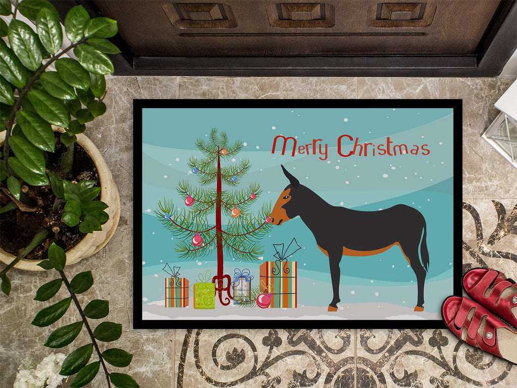Catalan Donkey Christmas Doormat Indoor Outdoor 24H X 36W Front Door Mat Rugs for Entryway, Non Slip Washable Low Pile,