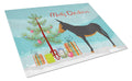 Catalan Donkey Christmas Cutting Board Tempered Glass Kitchen Cutting Surface, Heat Resistant Chopping, Non-Slip Feet, Food Prep & Serving
