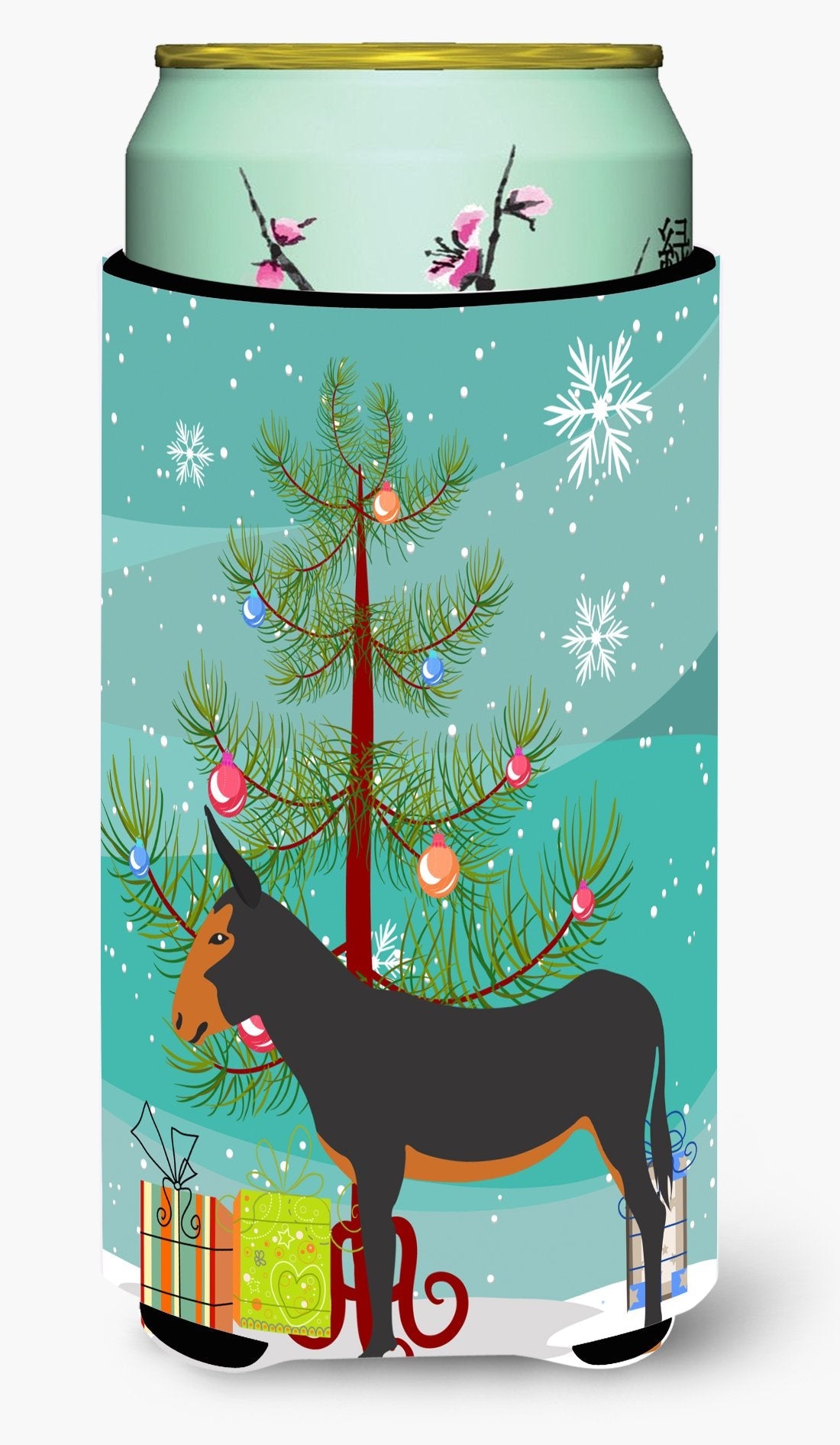 Catalan Donkey Christmas Tall Boy Hugger Can Cooler Sleeve Machine Washable Drink Collapsible Insulator Beverage Insulated Holder