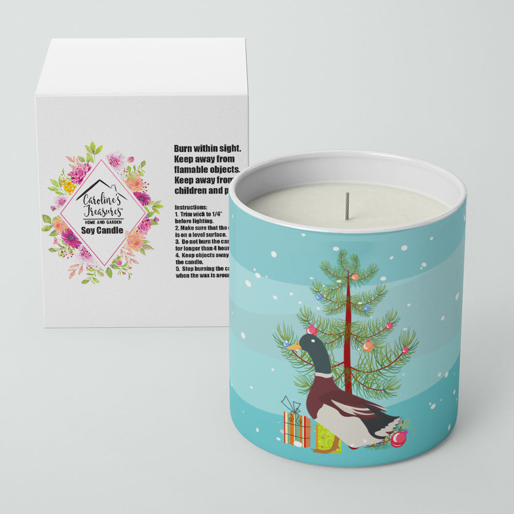 Rouen Duck Christmas Decorative Soy Candle Nature Soy Wax Essential Oil Home Decor Ideal for Bedroom Kitchen Bath Office Gift, 10 oz