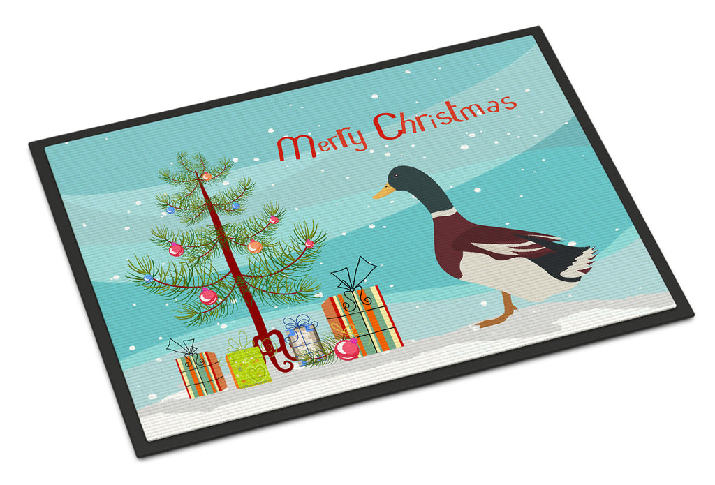 Rouen Duck Christmas Doormat Indoor Outdoor 24H X 36W Front Door Mat Rugs for Entryway, Non Slip Washable Low Pile,