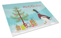 Rouen Duck Christmas Cutting Board Tempered Glass Kitchen Cutting Surface, Heat Resistant Chopping, Non-Slip Feet, Food Prep & Serving