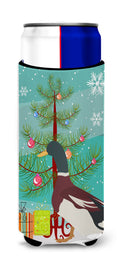 Rouen Duck Christmas Slim Can Hugger , Insulated Foam Hugger for 12 oz Slim Cans, Beer Bottles & Water Bottles, Printed in USA