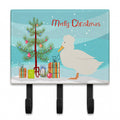 Crested Duck Christmas Leash or Key Holder Wall Hooks, Coat Rack Wall Mount, for Hanging Keys, Towels, Aprons, Leashes
