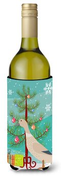 West Harlequin Duck Christmas Wine Bottle Hugger Gift Sleeve for Standard 750 ml Bottles, Insulated Reusable Also Fits Mini Shot & Pint Bottles