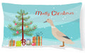West Harlequin Duck Christmas Decorative Throw Pillow 12x16 Indoor Outdoor Accent Cushion, Fabric Cover with Insert for Sofa, Bed, Porch & Living Room