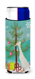 Bali Duck Christmas Slim Can Hugger , Insulated Foam Hugger for 12 oz Slim Cans, Beer Bottles & Water Bottles, Printed in USA