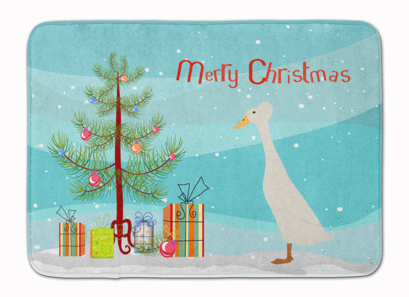 Bali Duck Christmas Memory Foam Kitchen Mat Machine Washable Anti-Fatigue Cushion Comfort Bath or Kitchen Rug
