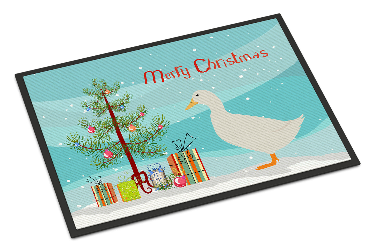 American Pekin Duck Christmas Doormat Indoor Outdoor 24H X 36W Front Door Mat Rugs for Entryway, Non Slip Washable Low Pile,