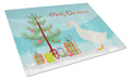 American Pekin Duck Christmas Cutting Board Tempered Glass Kitchen Cutting Surface, Heat Resistant Chopping, Non-Slip Feet, Food Prep & Serving