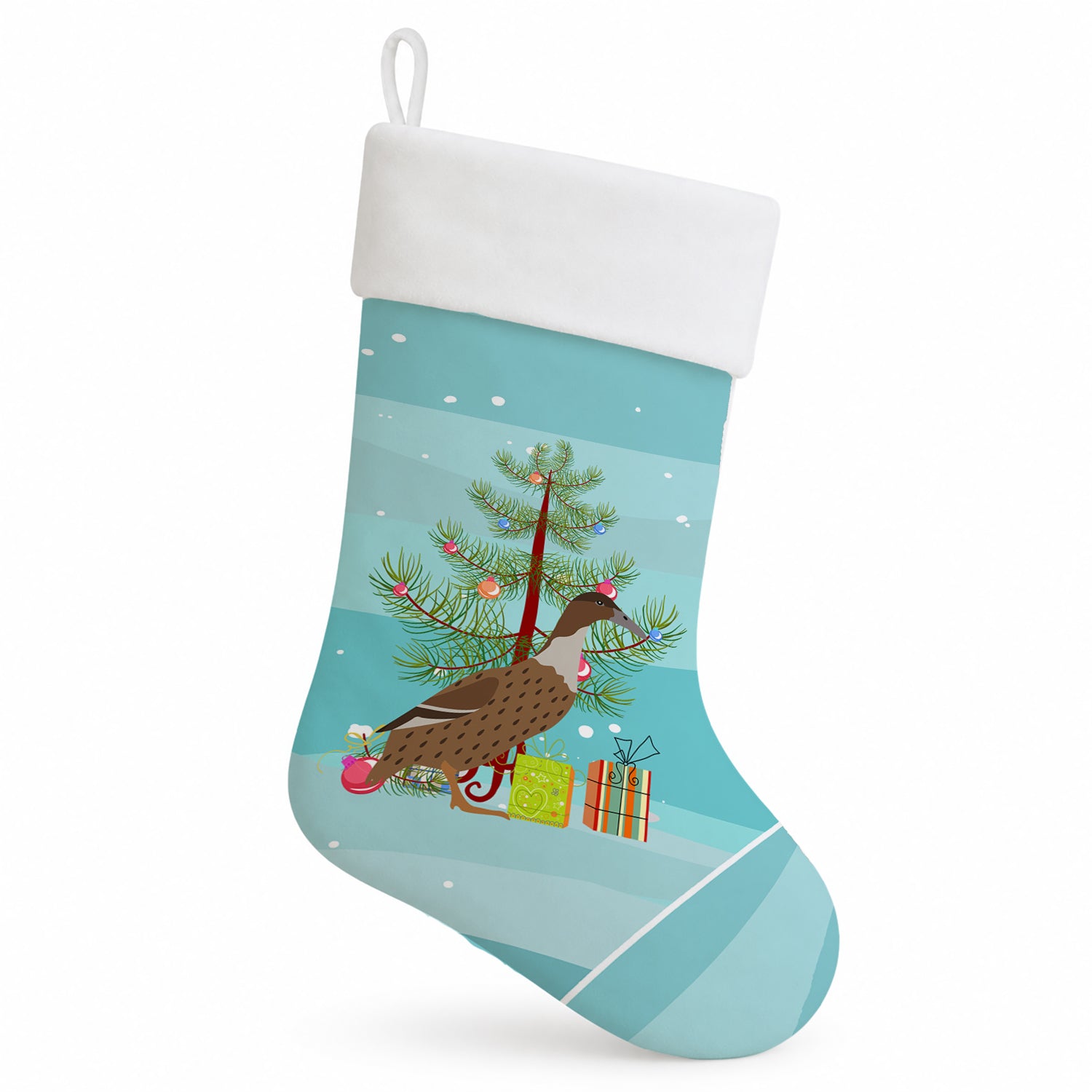 Dutch Hook Bill Duck Christmas Holiday Stocking Double-Sided Print, Polyester Suede,11x18, Made in USA