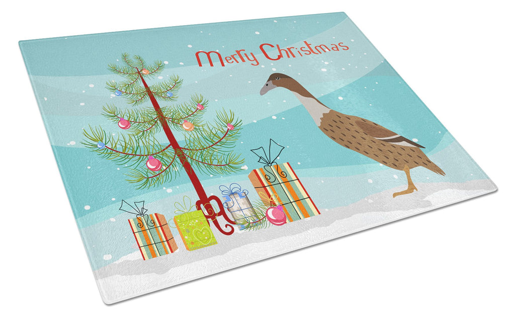 Dutch Hook Bill Duck Christmas Cutting Board Tempered Glass Kitchen Cutting Surface, Heat Resistant Chopping, Non-Slip Feet, Food Prep & Serving
