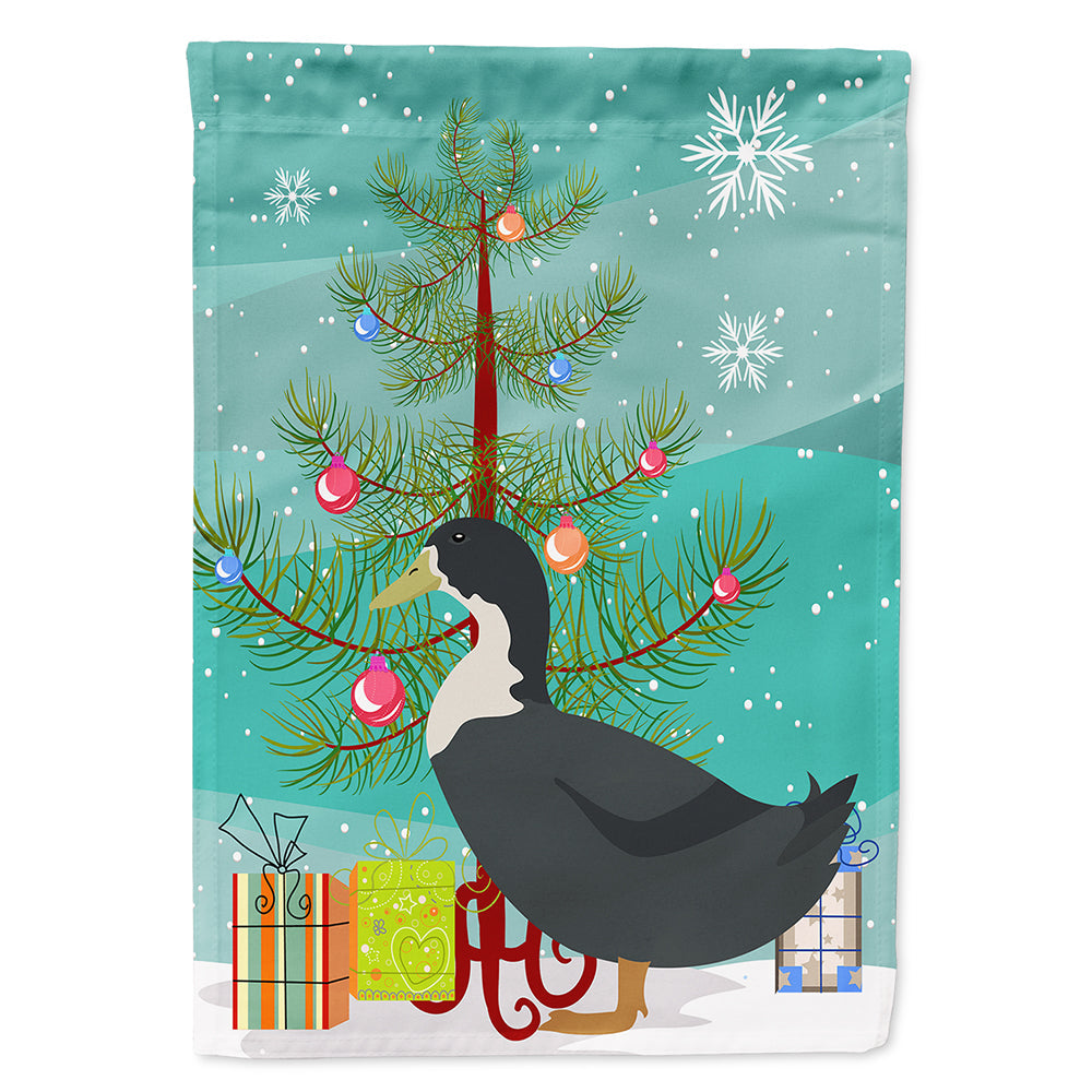 Blue Swedish Duck Christmas House Flag 28x40 Porch Sleeve Pole Decorative Outside Yard Banner Artwork Wall Hanging, Polyester