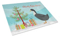 Blue Swedish Duck Christmas Cutting Board Tempered Glass Kitchen Cutting Surface, Heat Resistant Chopping, Non-Slip Feet, Food Prep & Serving