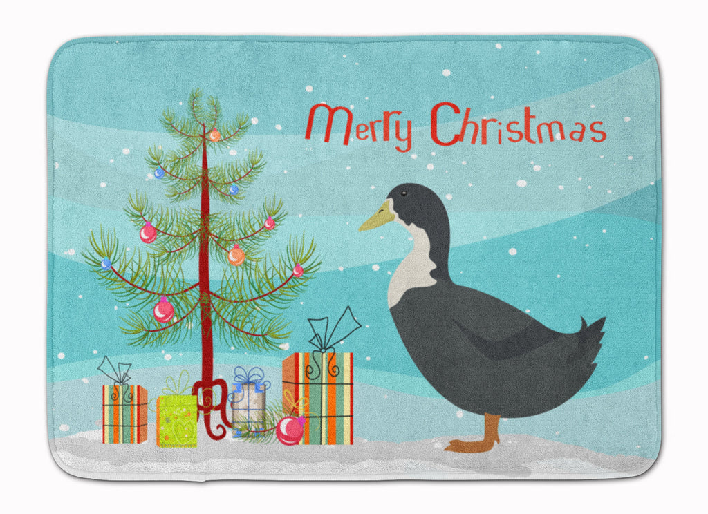 Blue Swedish Duck Christmas Memory Foam Kitchen Mat Machine Washable Anti-Fatigue Cushion Comfort Bath or Kitchen Rug