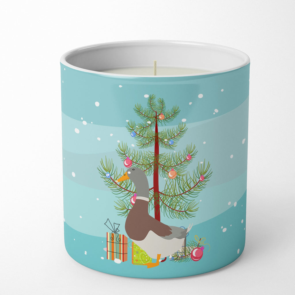 Saxony Sachsenente Duck Christmas Decorative Soy Candle Nature Soy Wax Essential Oil Home Decor Ideal for Bedroom Kitchen Bath Office Gift, 10 oz