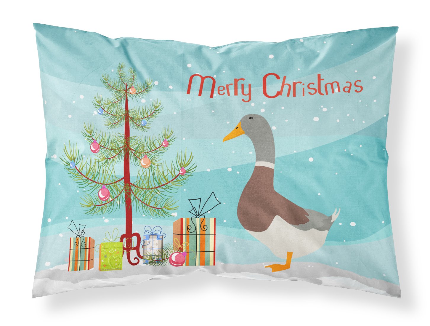 Saxony Sachsenente Duck Christmas Standard Pillowcase Lightweight Super Soft Easy Care Decorative Artwork Pillowcase, Standard