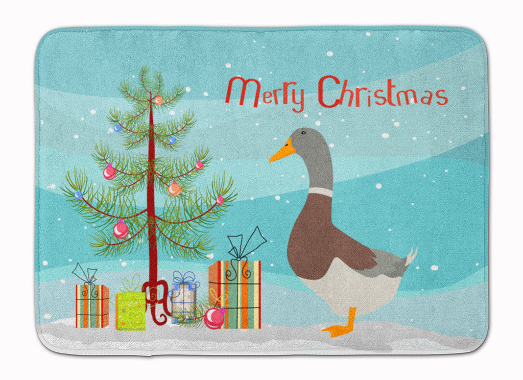 Saxony Sachsenente Duck Christmas Memory Foam Kitchen Mat Machine Washable Anti-Fatigue Cushion Comfort Bath or Kitchen Rug