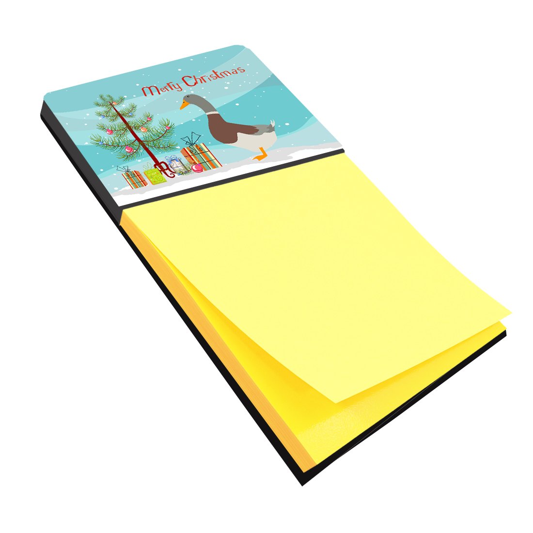 Saxony Sachsenente Duck Christmas Watercolor Sticky Note Holder Refillable Dispenser Desk Accessory 3x3 Pad Gift