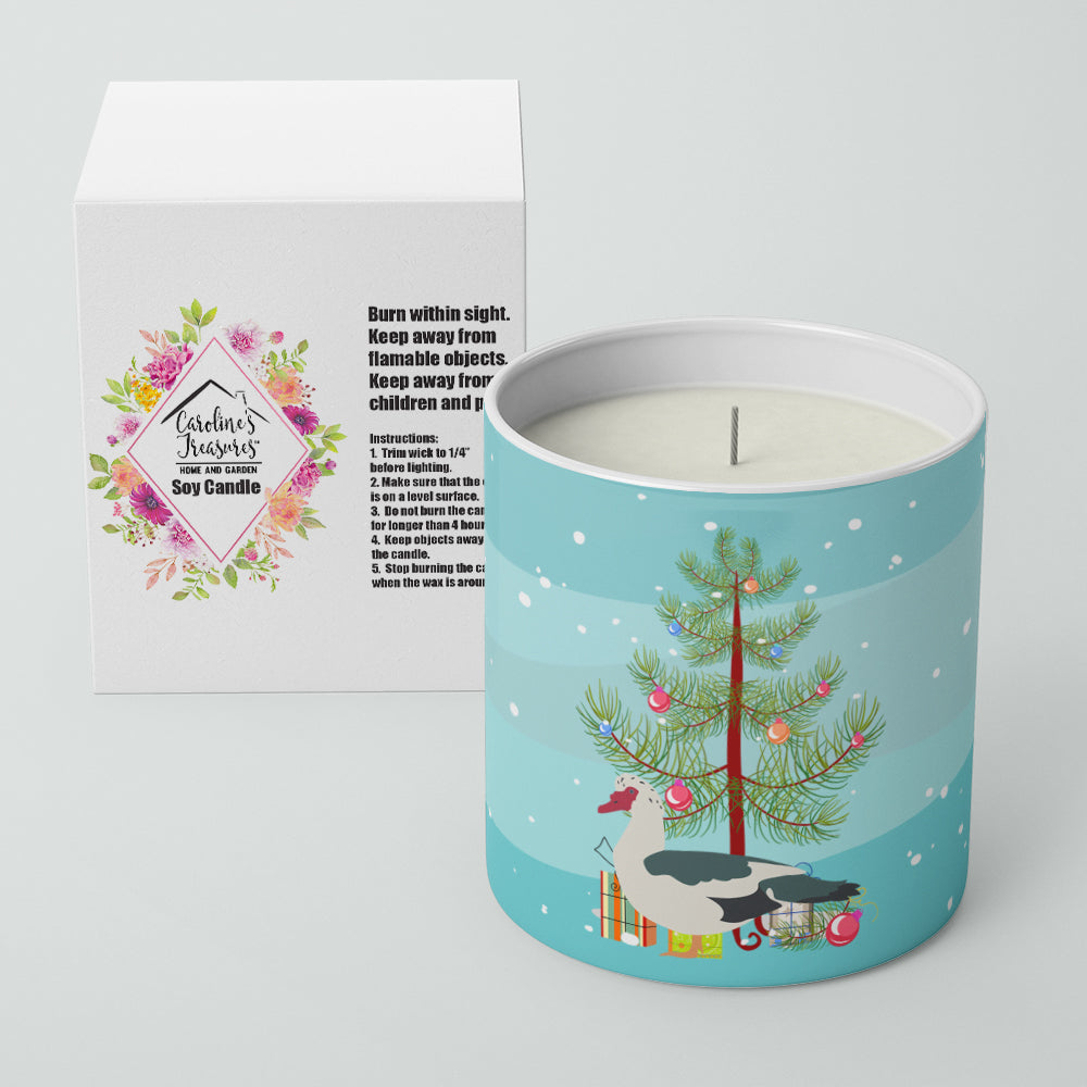 Muscovy Duck Christmas Decorative Soy Candle Nature Soy Wax Essential Oil Home Decor Ideal for Bedroom Kitchen Bath Office Gift, 10 oz