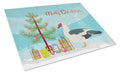Muscovy Duck Christmas Cutting Board Tempered Glass Kitchen Cutting Surface, Heat Resistant Chopping, Non-Slip Feet, Food Prep & Serving