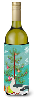 Muscovy Duck Christmas Wine Bottle Hugger Gift Sleeve for Standard 750 ml Bottles, Insulated Reusable Also Fits Mini Shot & Pint Bottles