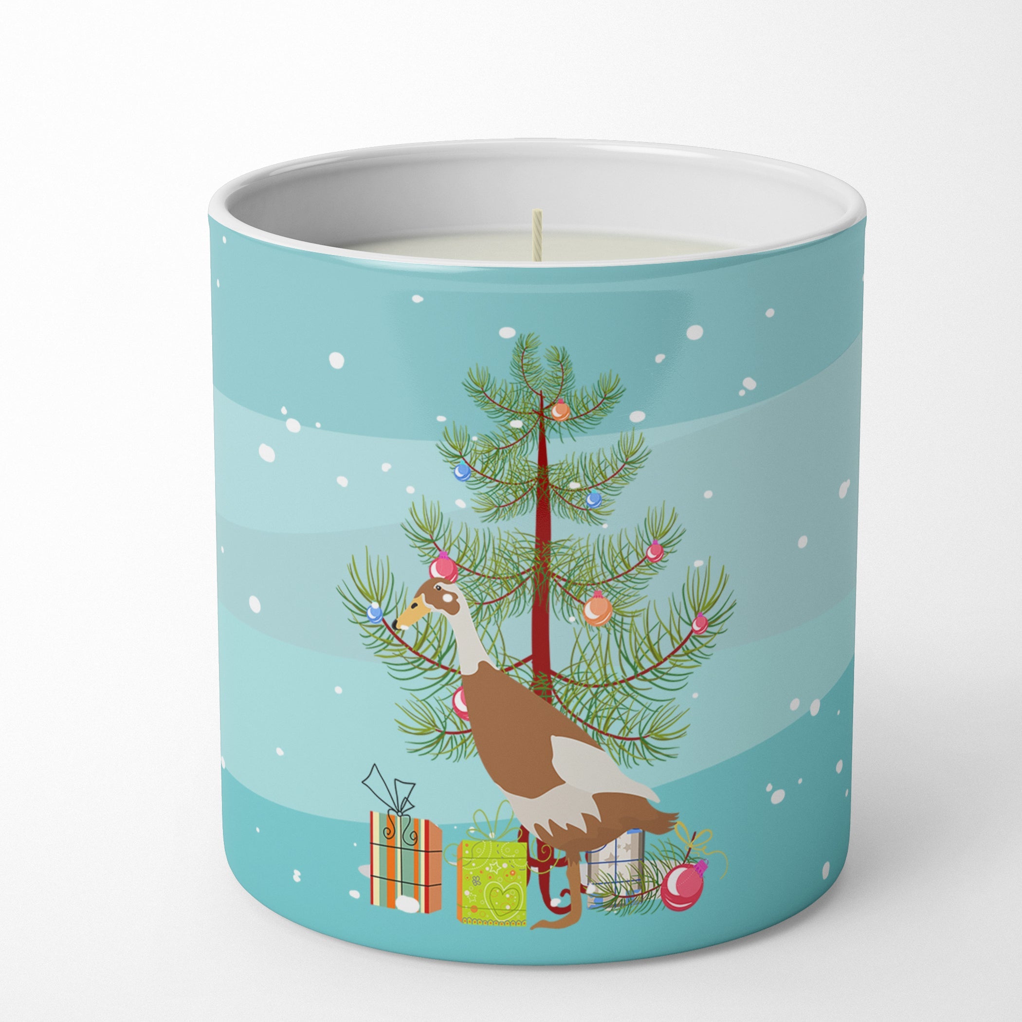 Indian Runner Duck Christmas Decorative Soy Candle Nature Soy Wax Essential Oil Home Decor Ideal for Bedroom Kitchen Bath Office Gift, 10 oz