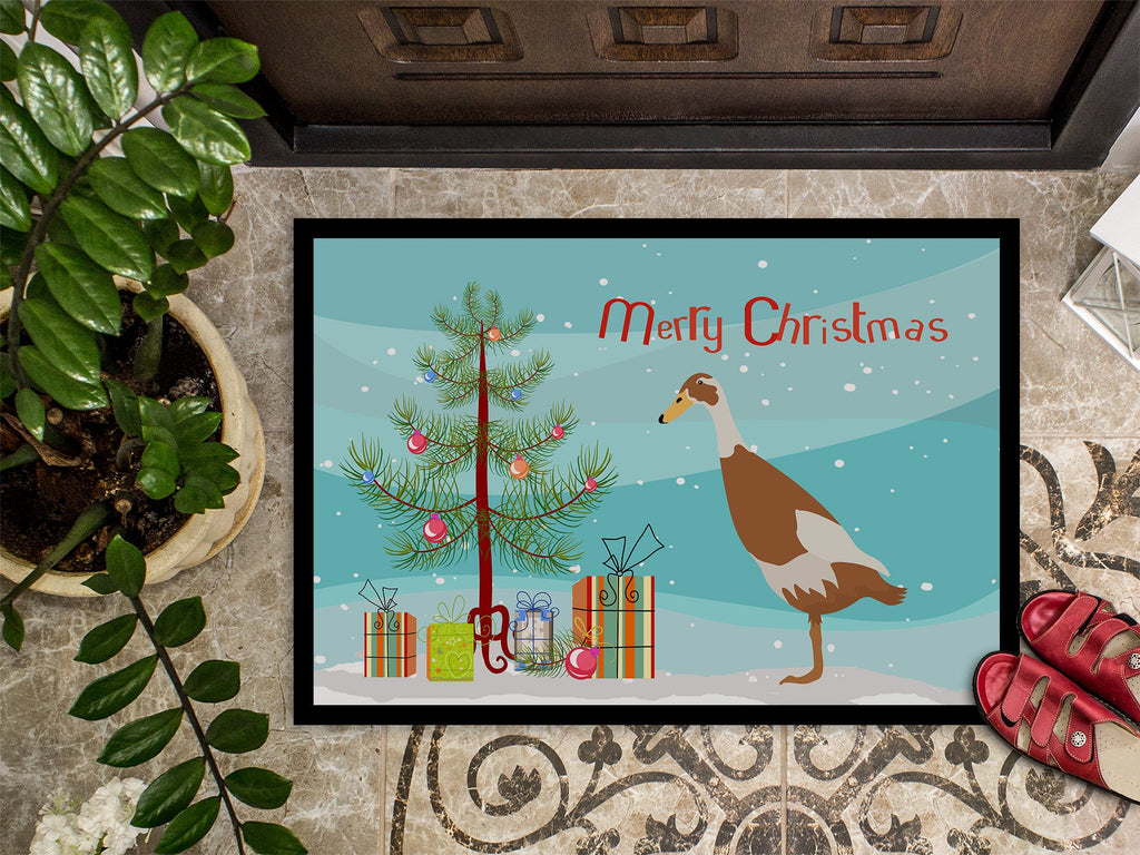 Indian Runner Duck Christmas Doormat Indoor Outdoor 18H X 27W Front Door Mat Rugs for Entryway, Non Slip Washable