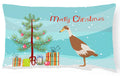 Indian Runner Duck Christmas Decorative Throw Pillow 12x16 Indoor Outdoor Accent Cushion, Fabric Cover with Insert for Sofa, Bed, Porch & Living Room