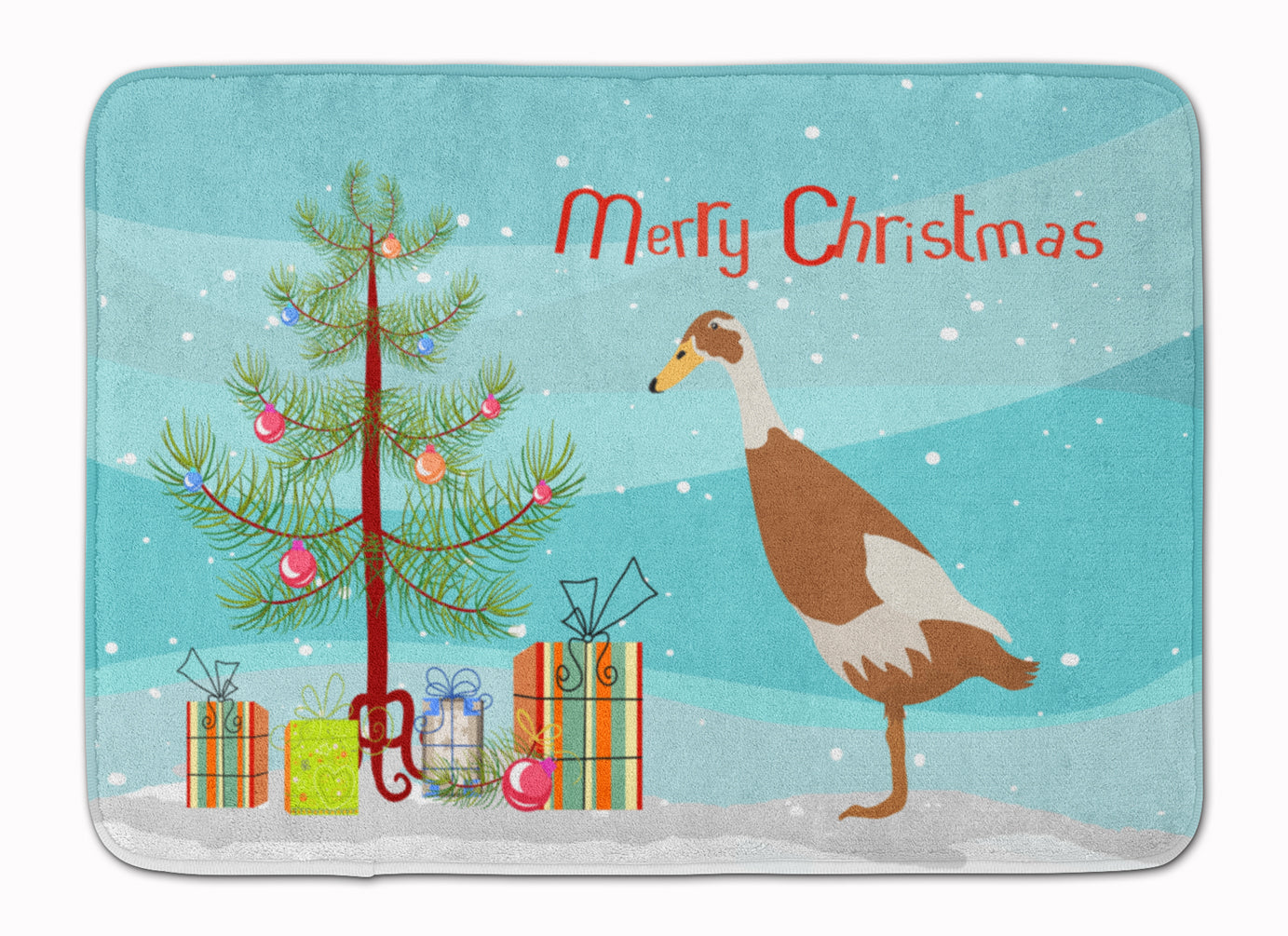 Indian Runner Duck Christmas Memory Foam Kitchen Mat Machine Washable Anti-Fatigue Cushion Comfort Bath or Kitchen Rug