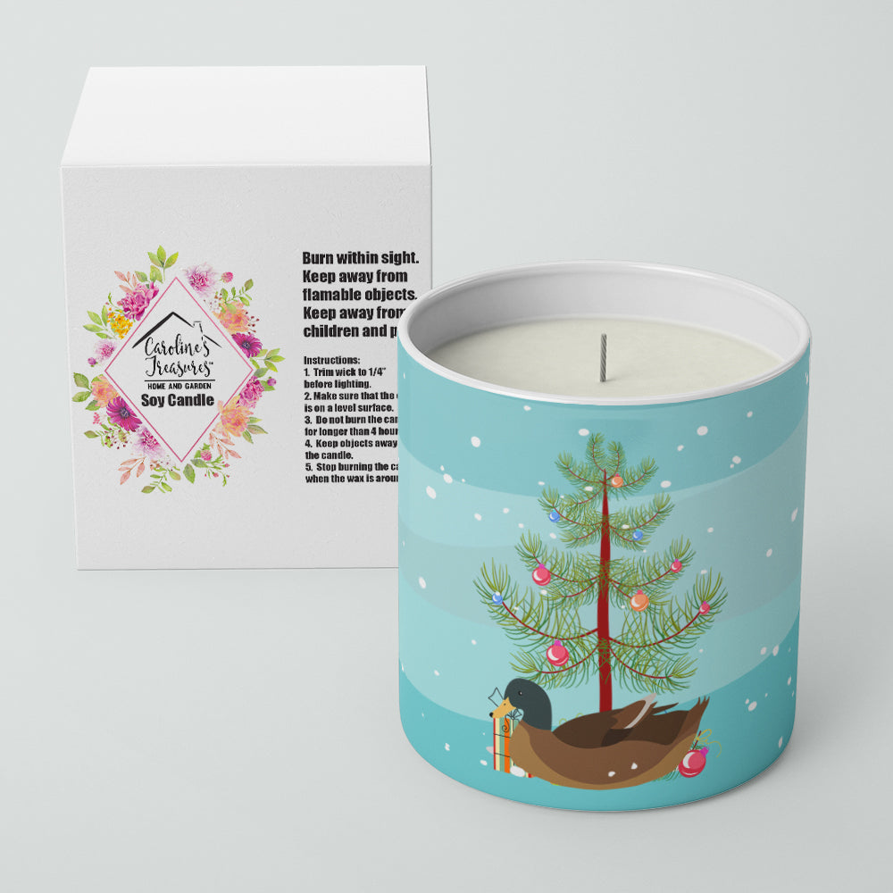 Khaki Campbell Duck Christmas Decorative Soy Candle Nature Soy Wax Essential Oil Home Decor Ideal for Bedroom Kitchen Bath Office Gift, 10 oz