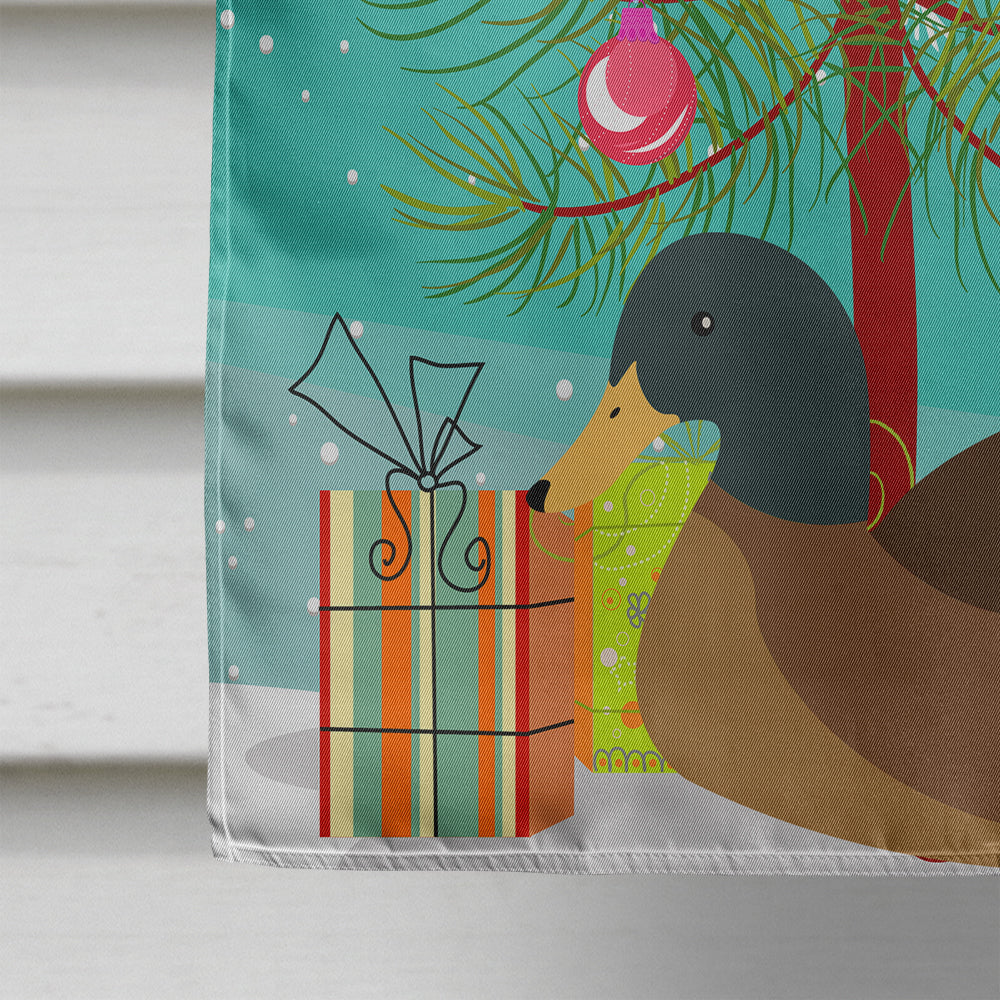 Khaki Campbell Duck Christmas House Flag 28x40 Porch Sleeve Pole Decorative Outside Yard Banner Artwork Wall Hanging, Polyester