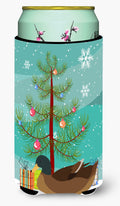 Khaki Campbell Duck Christmas Tall Boy Hugger Can Cooler Sleeve Machine Washable Drink Collapsible Insulator Beverage Insulated Holder