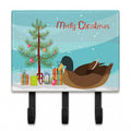 Khaki Campbell Duck Christmas Leash or Key Holder Wall Hooks, Coat Rack Wall Mount, for Hanging Keys, Towels, Aprons, Leashes