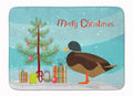 Silver Bantam Duck Christmas Memory Foam Kitchen Mat Machine Washable Anti-Fatigue Cushion Comfort Bath or Kitchen Rug