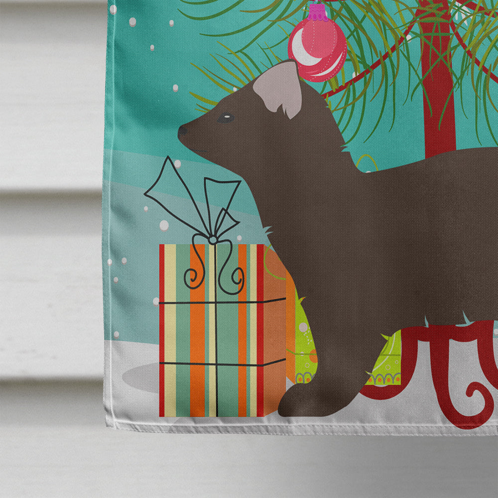 Sable Marten Christmas House Flag 28x40 Porch Sleeve Pole Decorative Outside Yard Banner Artwork Wall Hanging, Polyester