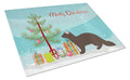 Sable Marten Christmas Cutting Board Tempered Glass Kitchen Cutting Surface, Heat Resistant Chopping, Non-Slip Feet, Food Prep & Serving