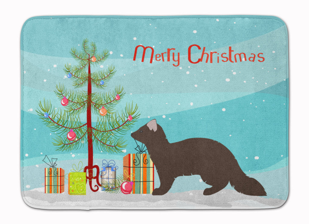 Sable Marten Christmas Memory Foam Kitchen Mat Machine Washable Anti-Fatigue Cushion Comfort Bath or Kitchen Rug