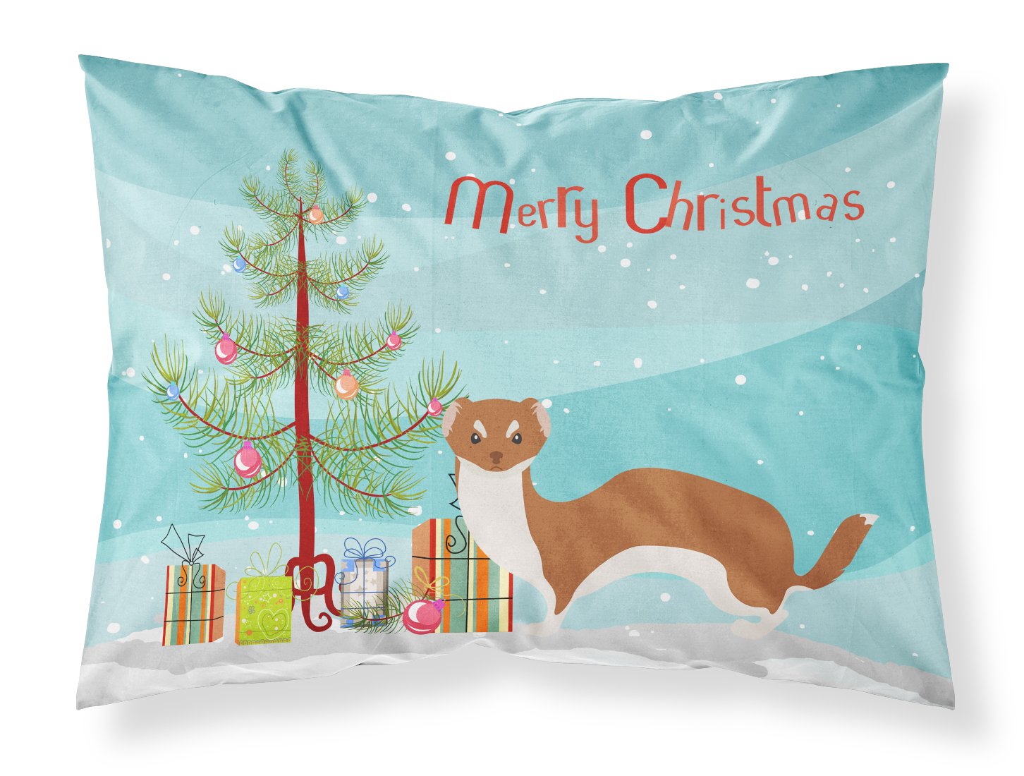 Weasel Christmas Standard Pillowcase Lightweight Super Soft Easy Care Decorative Artwork Pillowcase, Standard