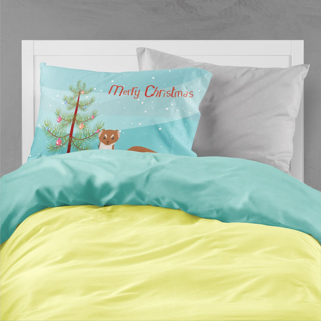 Weasel Christmas Standard Pillowcase Lightweight Super Soft Easy Care Decorative Artwork Pillowcase, Standard
