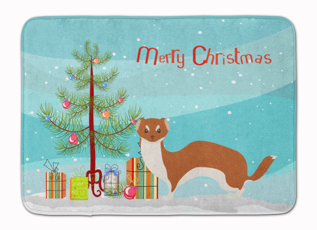 Weasel Christmas Memory Foam Kitchen Mat Machine Washable Anti-Fatigue Cushion Comfort Bath or Kitchen Rug