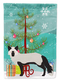 Silver Fox Christmas House Flag 28x40 Porch Sleeve Pole Decorative Outside Yard Banner Artwork Wall Hanging, Polyester