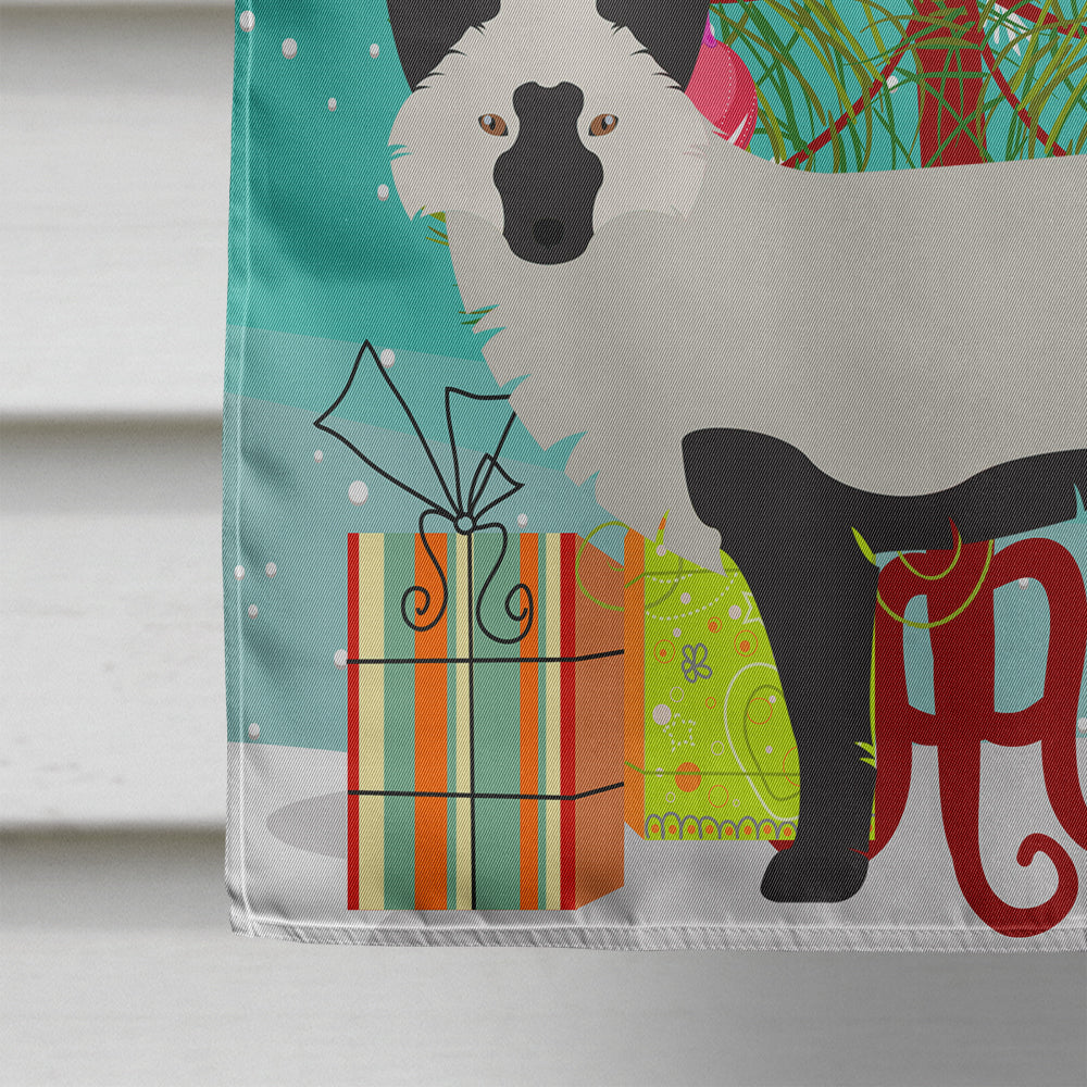 Silver Fox Christmas House Flag 28x40 Porch Sleeve Pole Decorative Outside Yard Banner Artwork Wall Hanging, Polyester