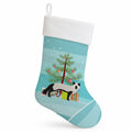 Silver Fox Christmas Holiday Stocking Double-Sided Print, Polyester Suede,11x18, Made in USA
